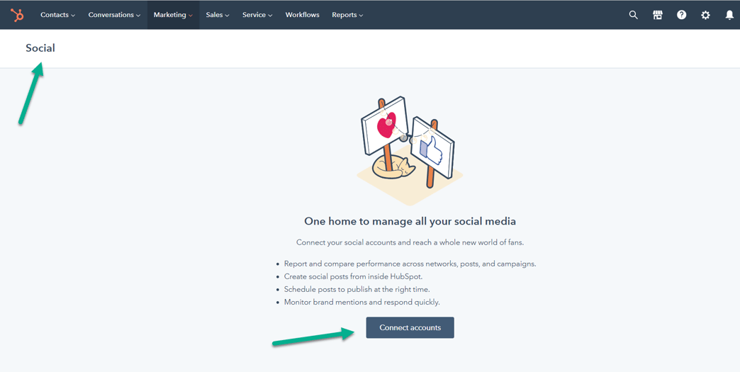Connect Social Media to HubSpot