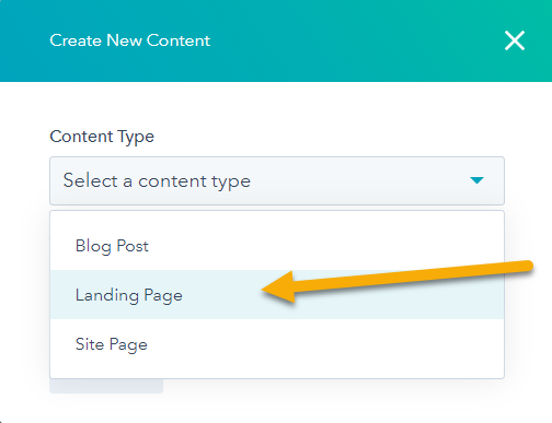 HubSpot Content Type