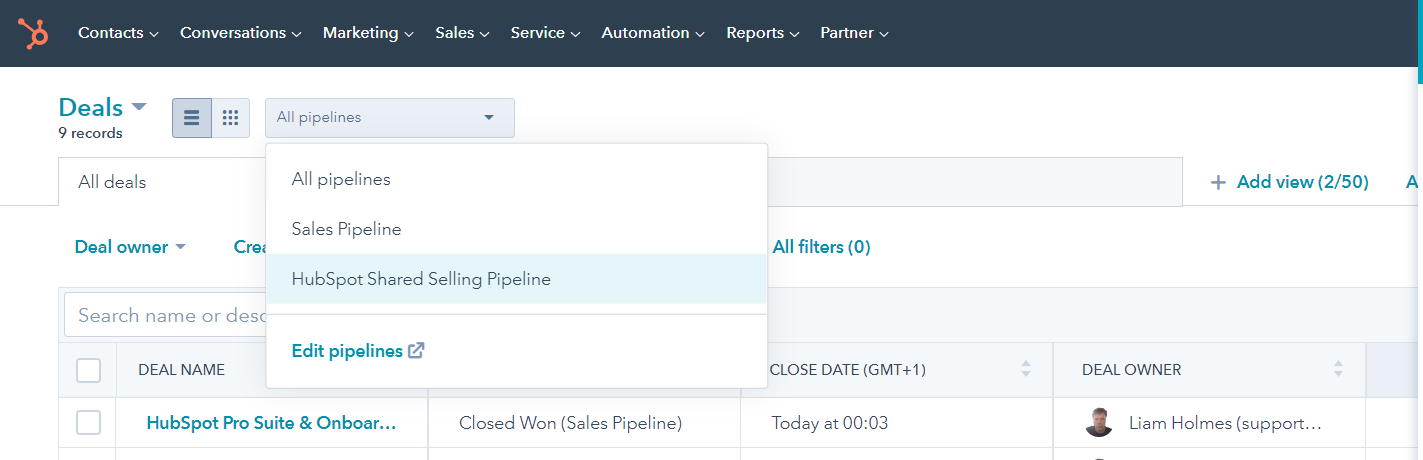 HubSpot Deals Pipeline small VERy small