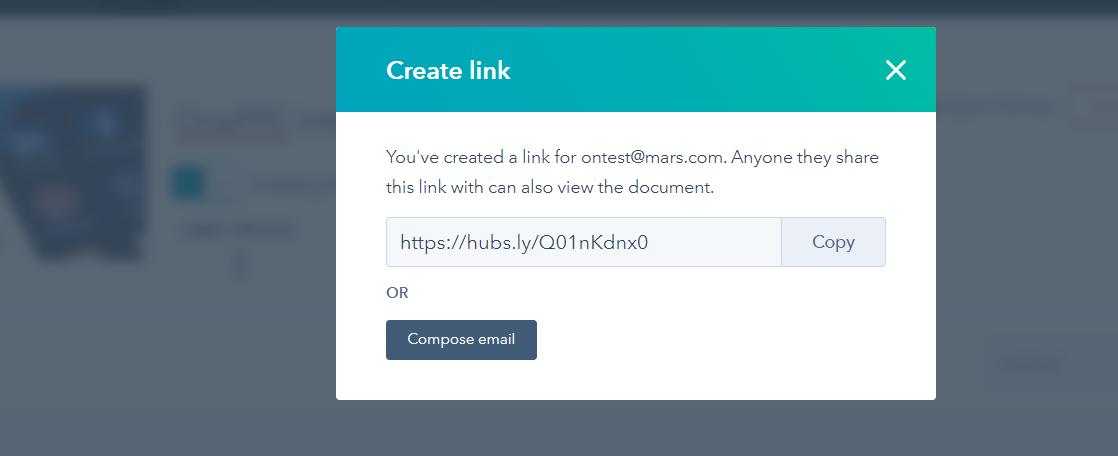 HubSpot Documents D share link
