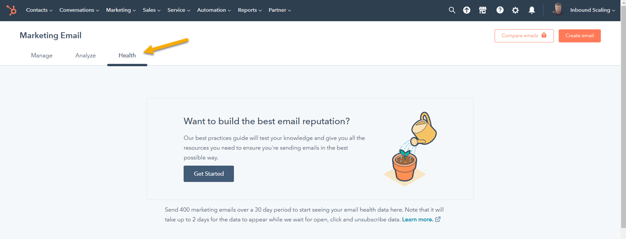 HubSpot Email Marketing Health