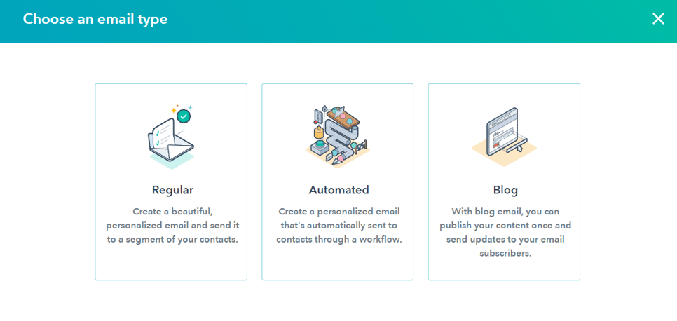 HubSpot Email Types