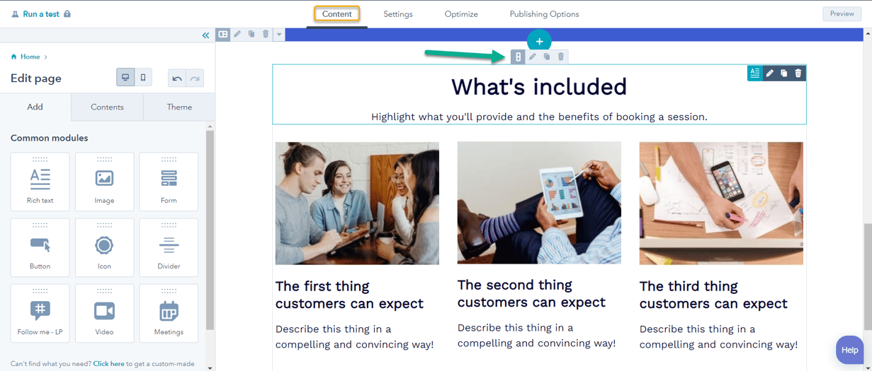 HubSpot Landing Page Editors page-1