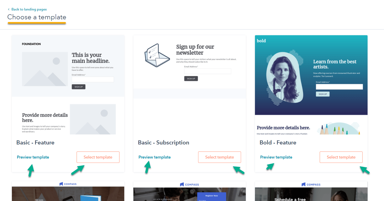 HubSpot Landing page Template 2