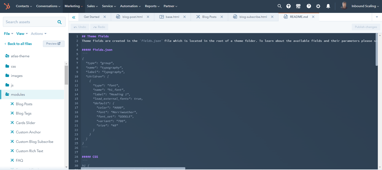 HubSpot Layout Editor Designer Manager