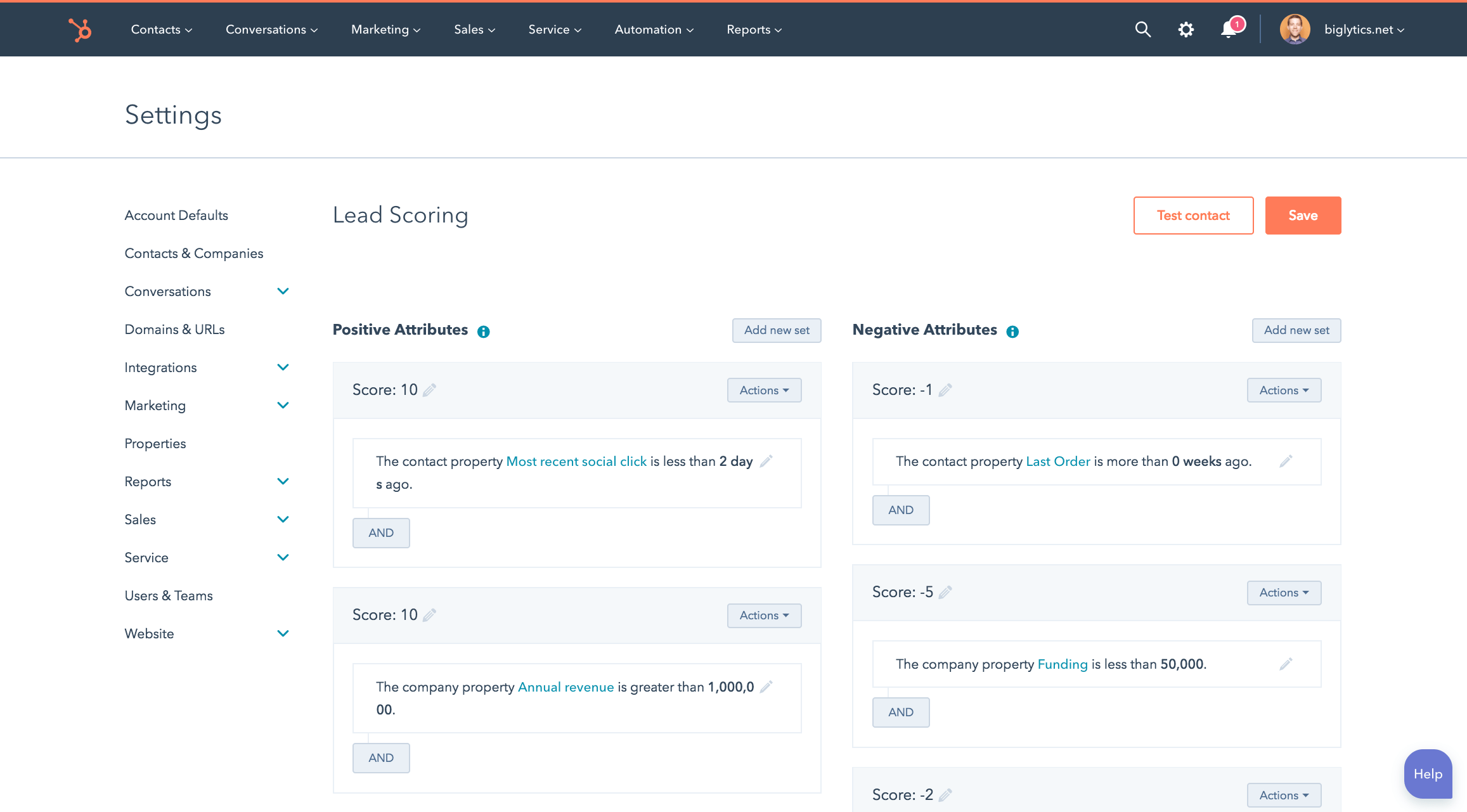 HubSpot Lead Scoring manua