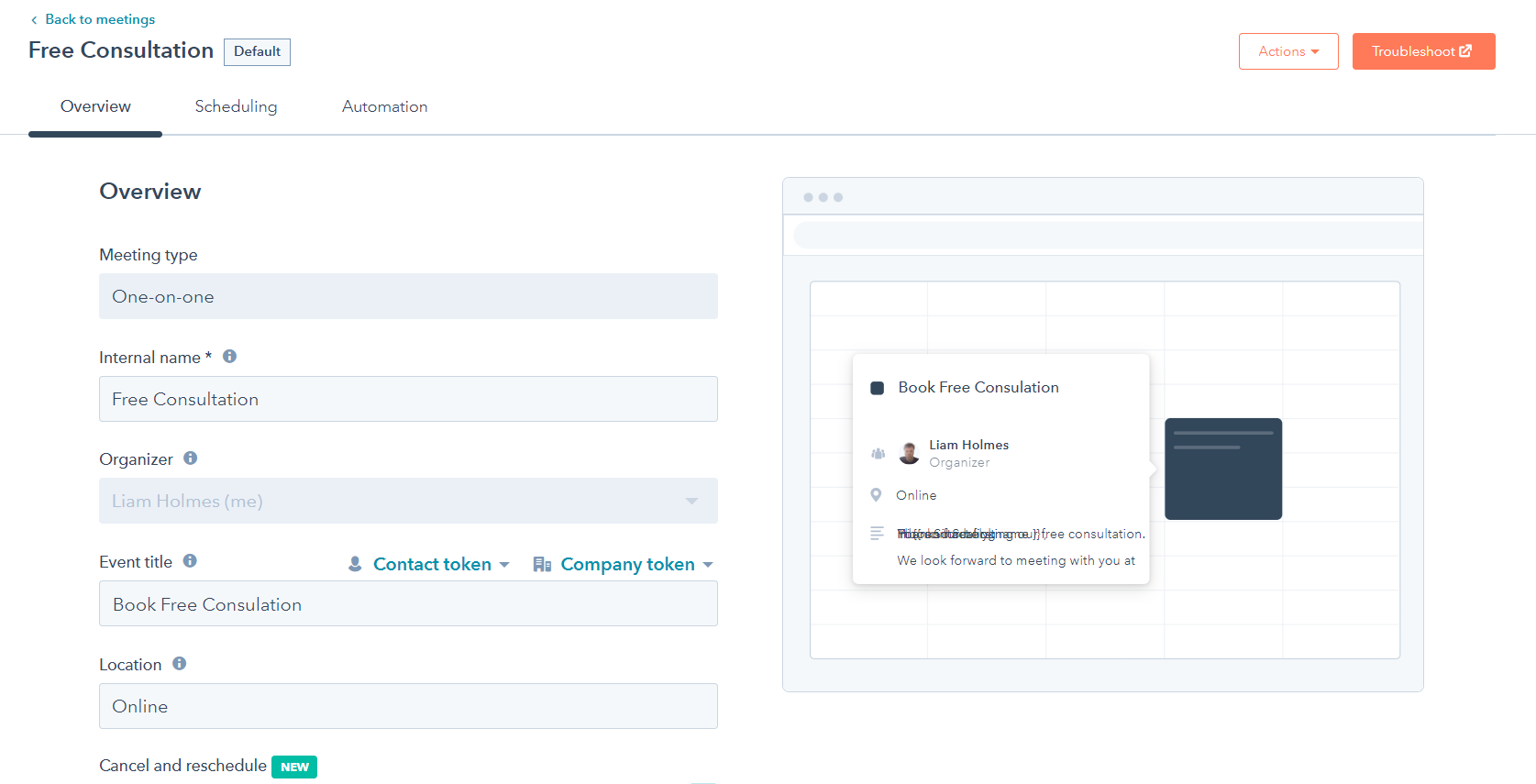 HubSpot Meetings 2-1