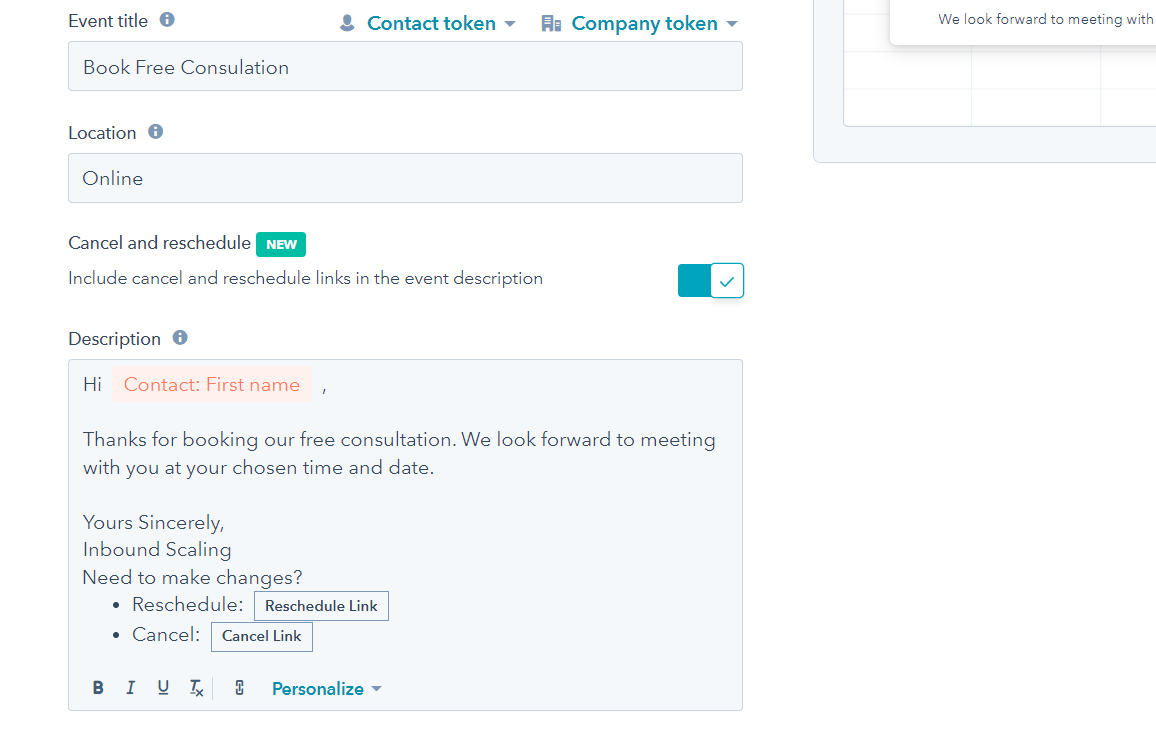 HubSpot Meetings 3
