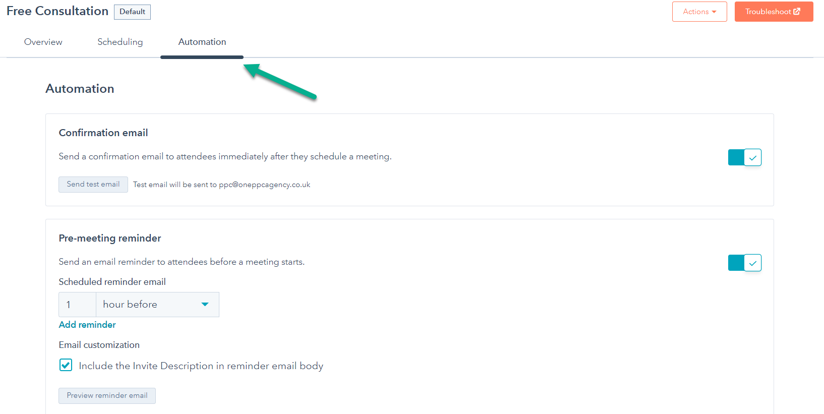 HubSpot Meetings 7 Automation