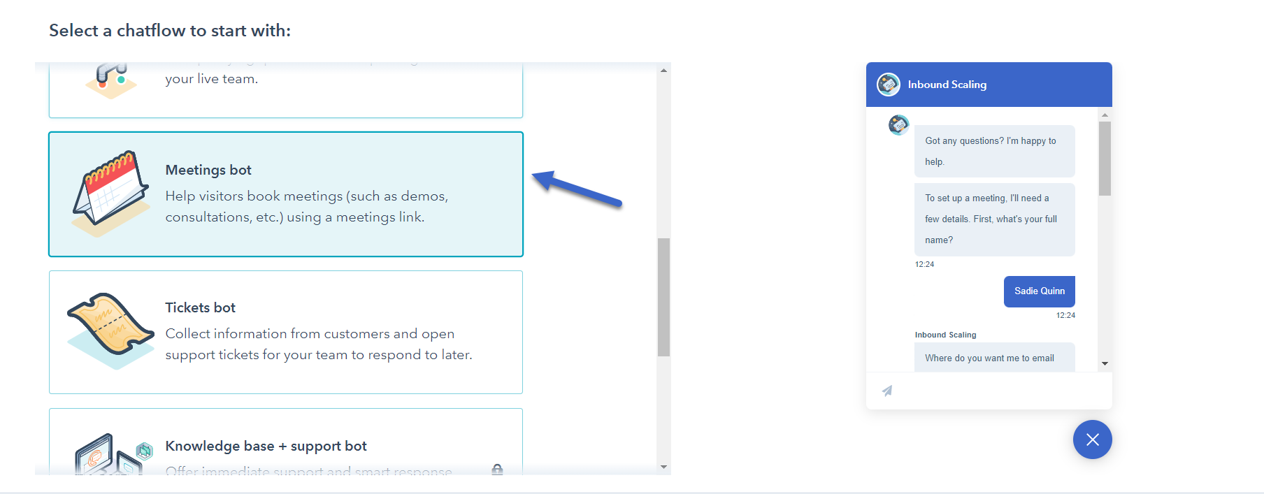 HubSpot Meetings Bot