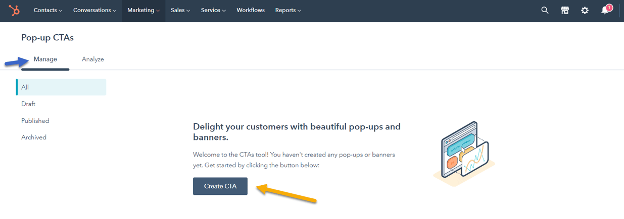 HubSpot Pop UP CTA