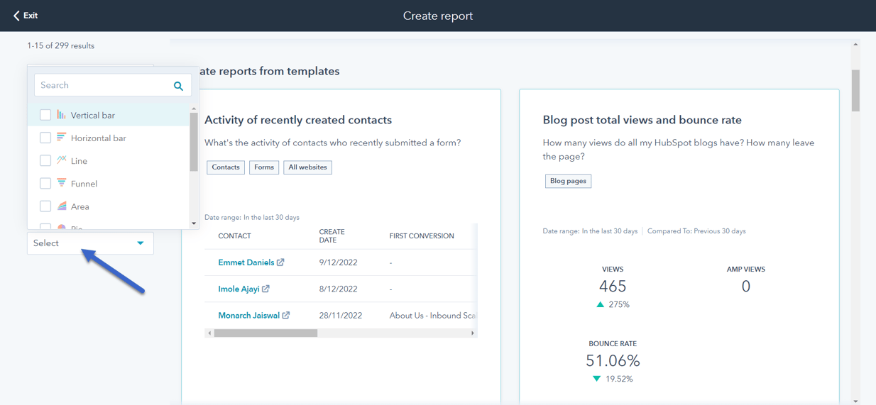 HubSpot Reports Data Visualisations