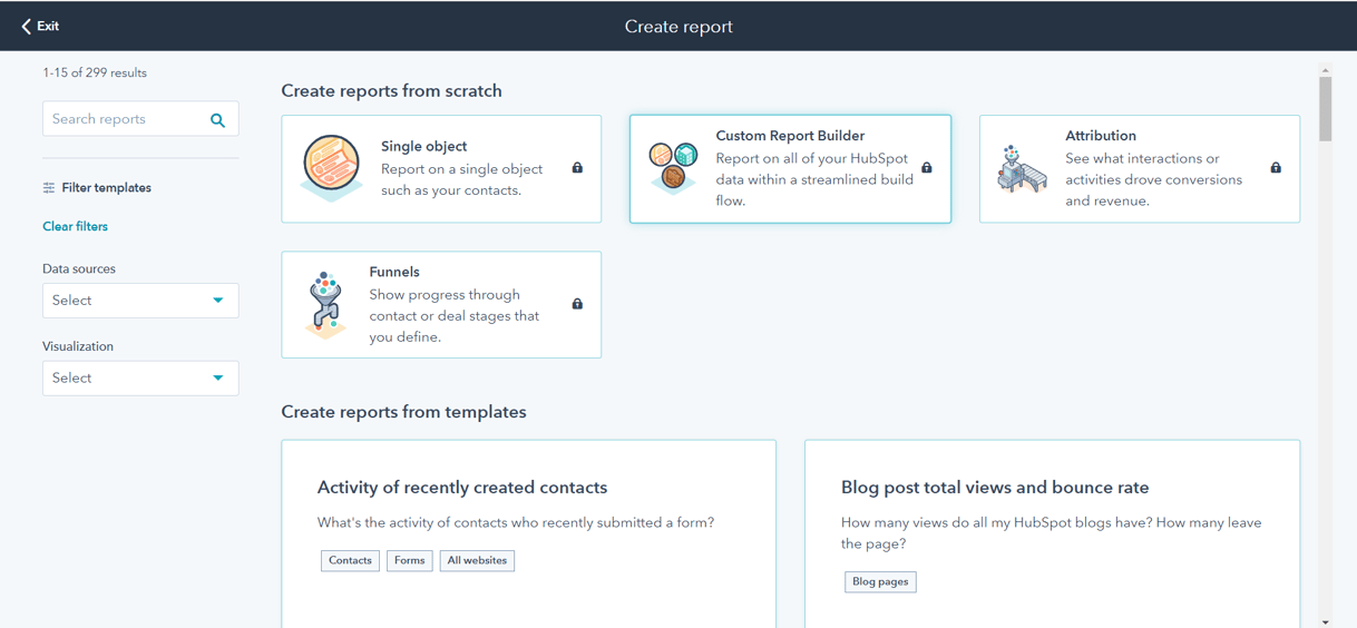 HubSpot Reports ab