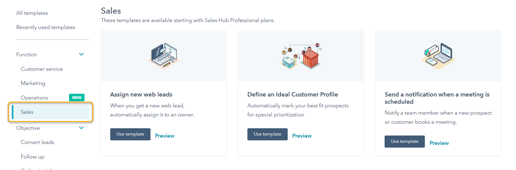 HubSpot Sales Workflows Templates