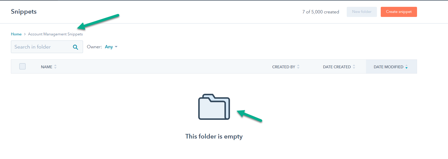 HubSpot Snippets 4 Folders