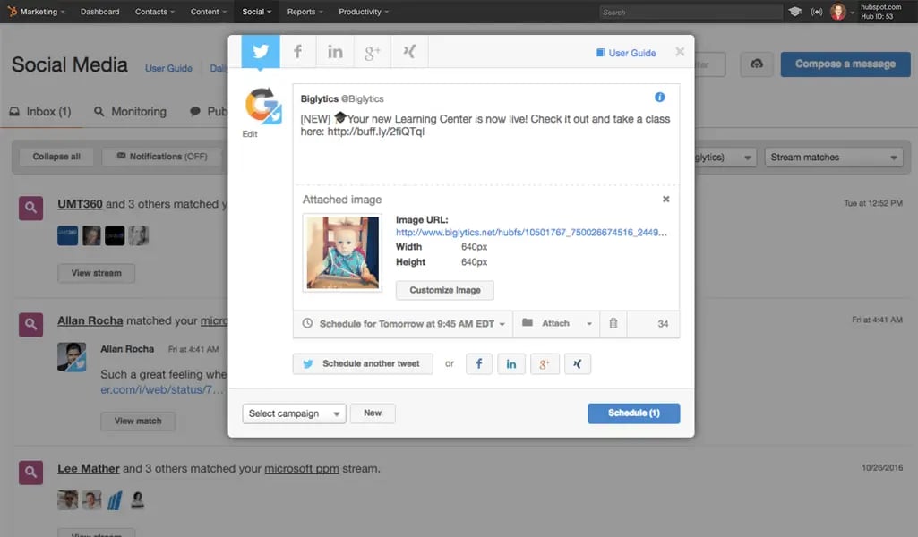 HubSpot Social Media Tool-3