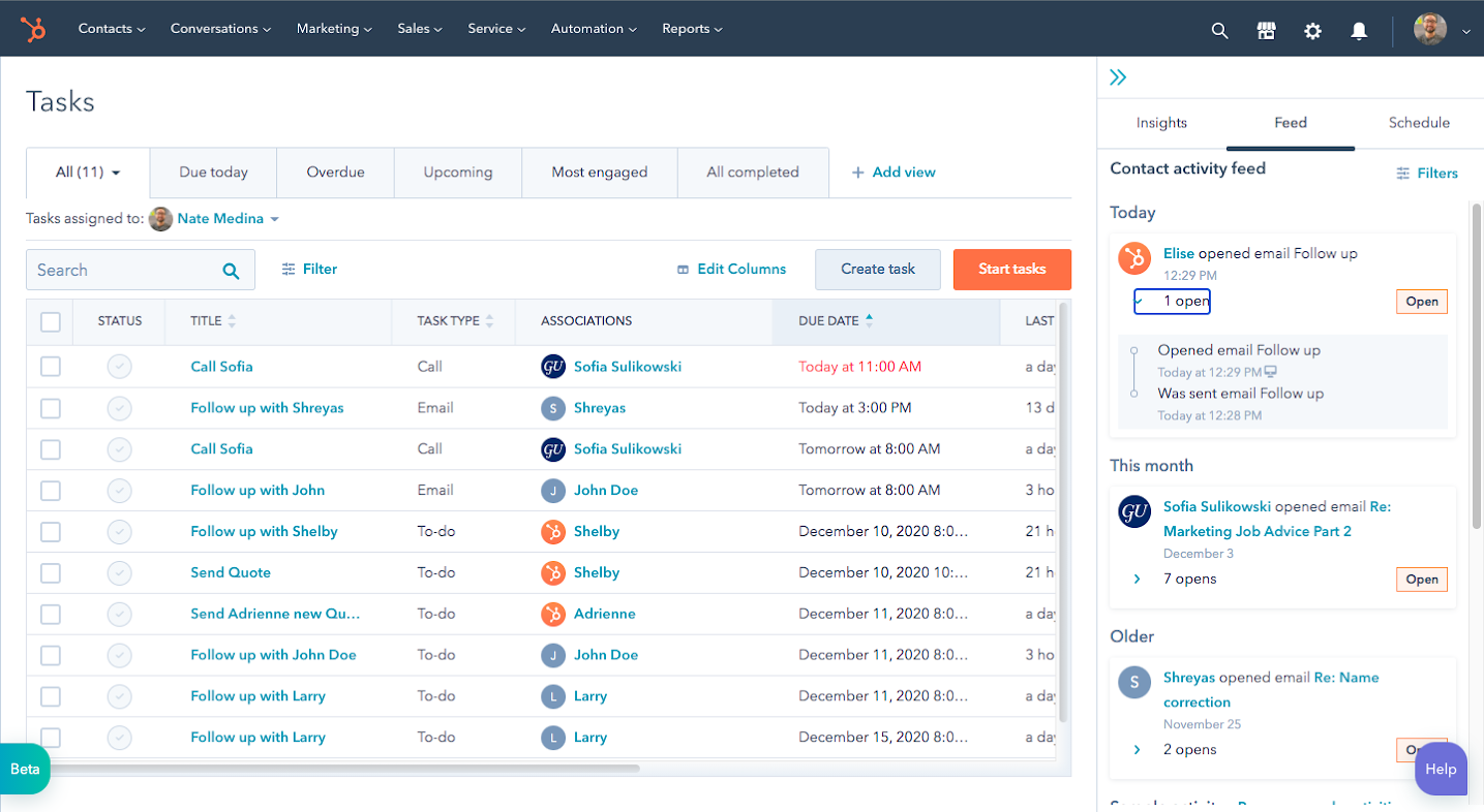 HubSpot Tasks Index Page-1