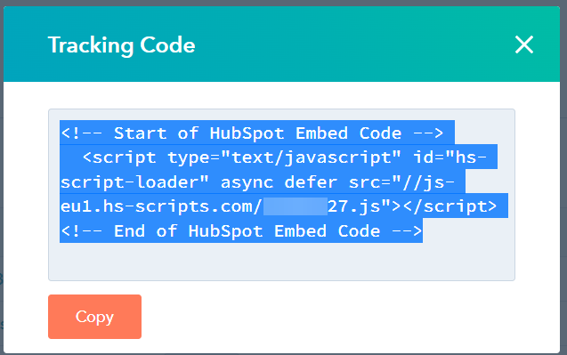 HubSpot Tracking Code