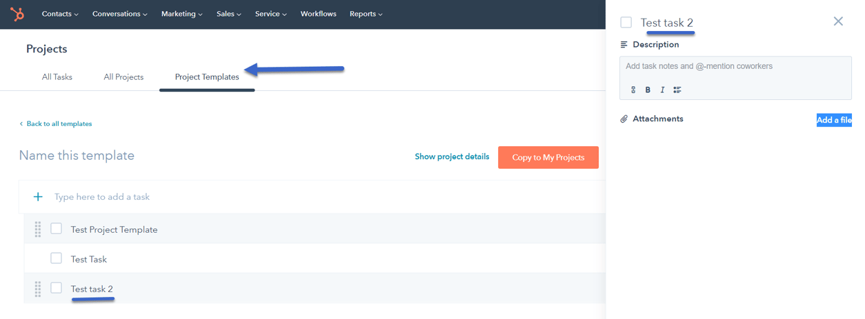 Hubspot projects Create New Template-1