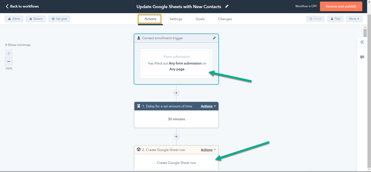 Workflow to Update Google Sheets with New Contacts