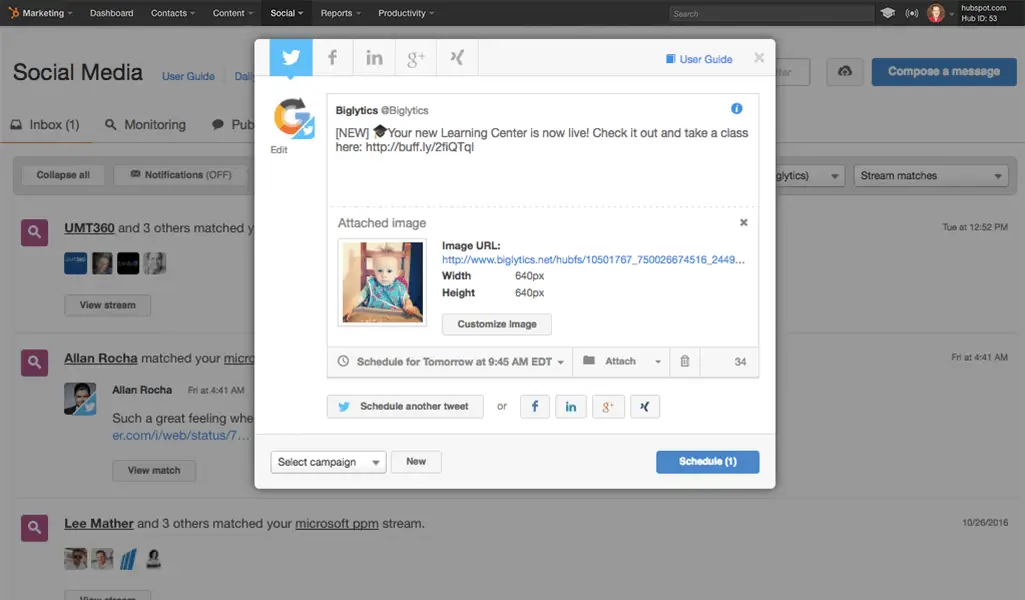 HubSpot Social Media Tool-3